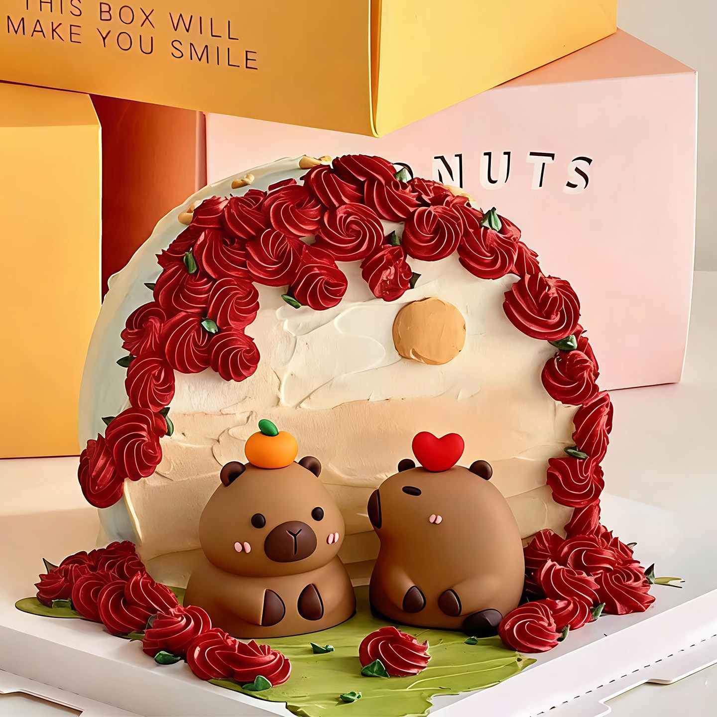 2026网红情人节烘焙蛋糕装饰摆件软胶爱心卡皮巴拉卡通水豚鼠插件,节庆用品/礼品,蛋糕/烘焙装饰用品,淘宝优惠券,粉丝福利购,淘宝优惠卷
