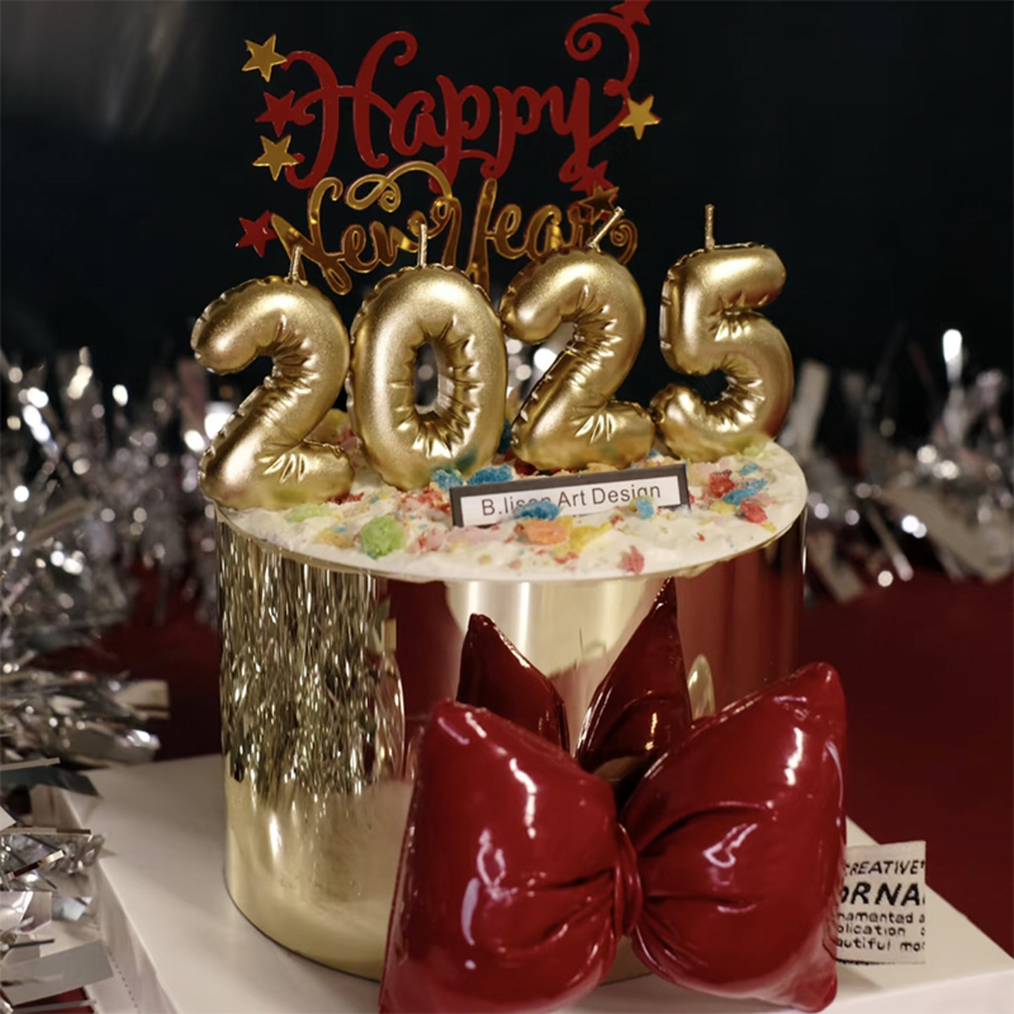 2025年春节网红烘焙新年快乐蛋糕装饰插件金色围边数字蜡烛蝴蝶结,节庆用品/礼品,蛋糕/烘焙装饰用品,淘宝优惠券,粉丝福利购,淘宝优惠卷