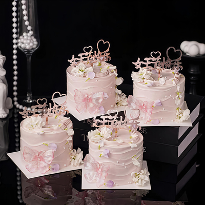 网红38妇女女神节烘焙蛋糕装饰摆件插件亚克力女王节快乐爱心插牌