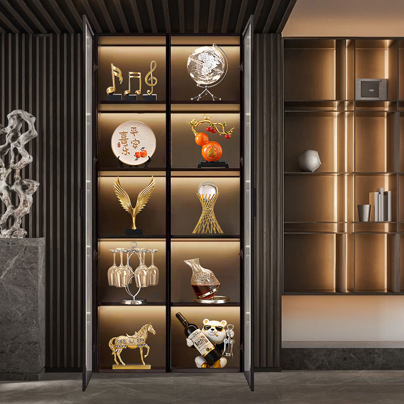 客厅酒柜装饰品摆件家居软装搭配轻奢玄关玻璃展示柜乔迁新居礼物