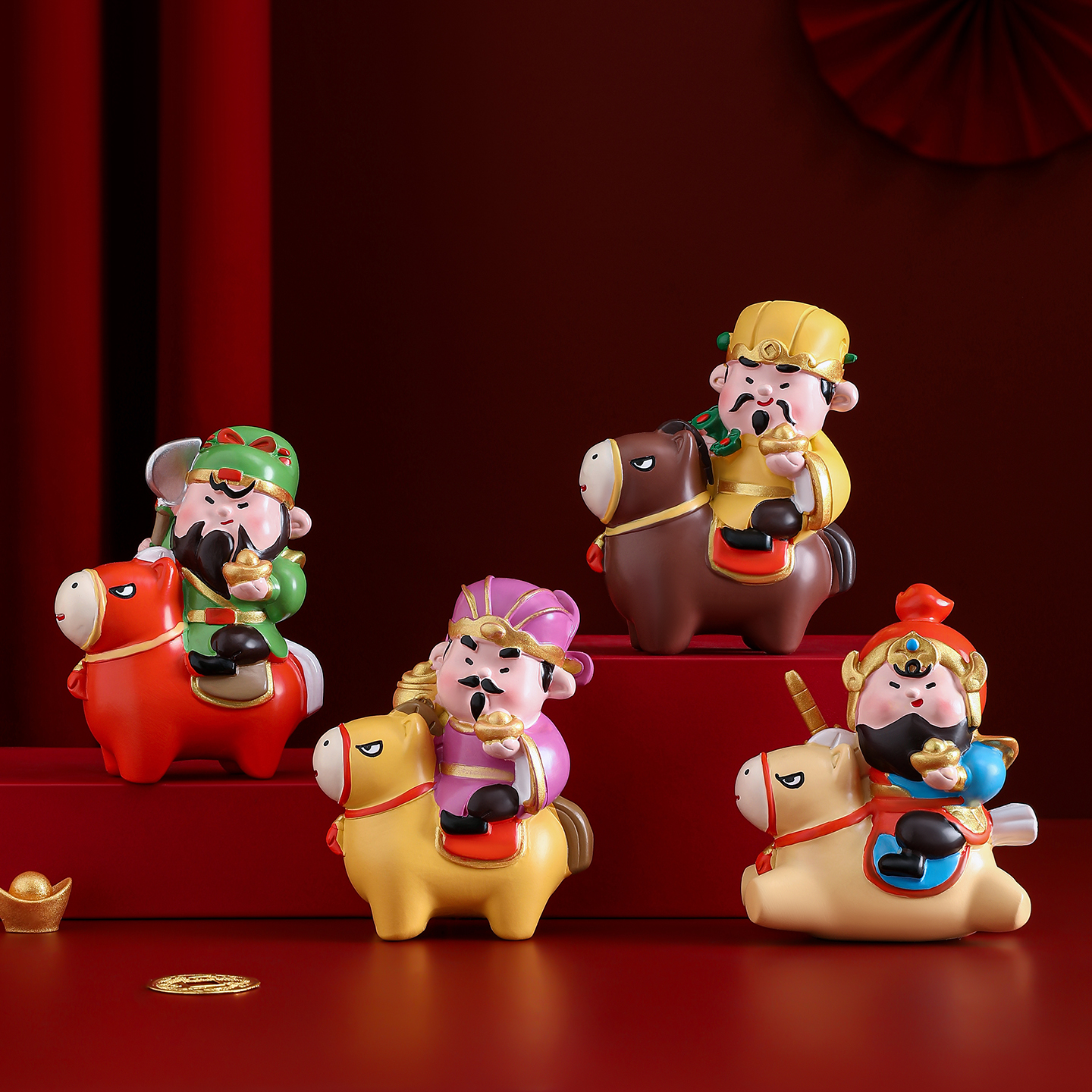 五路财神创意招财小摆件