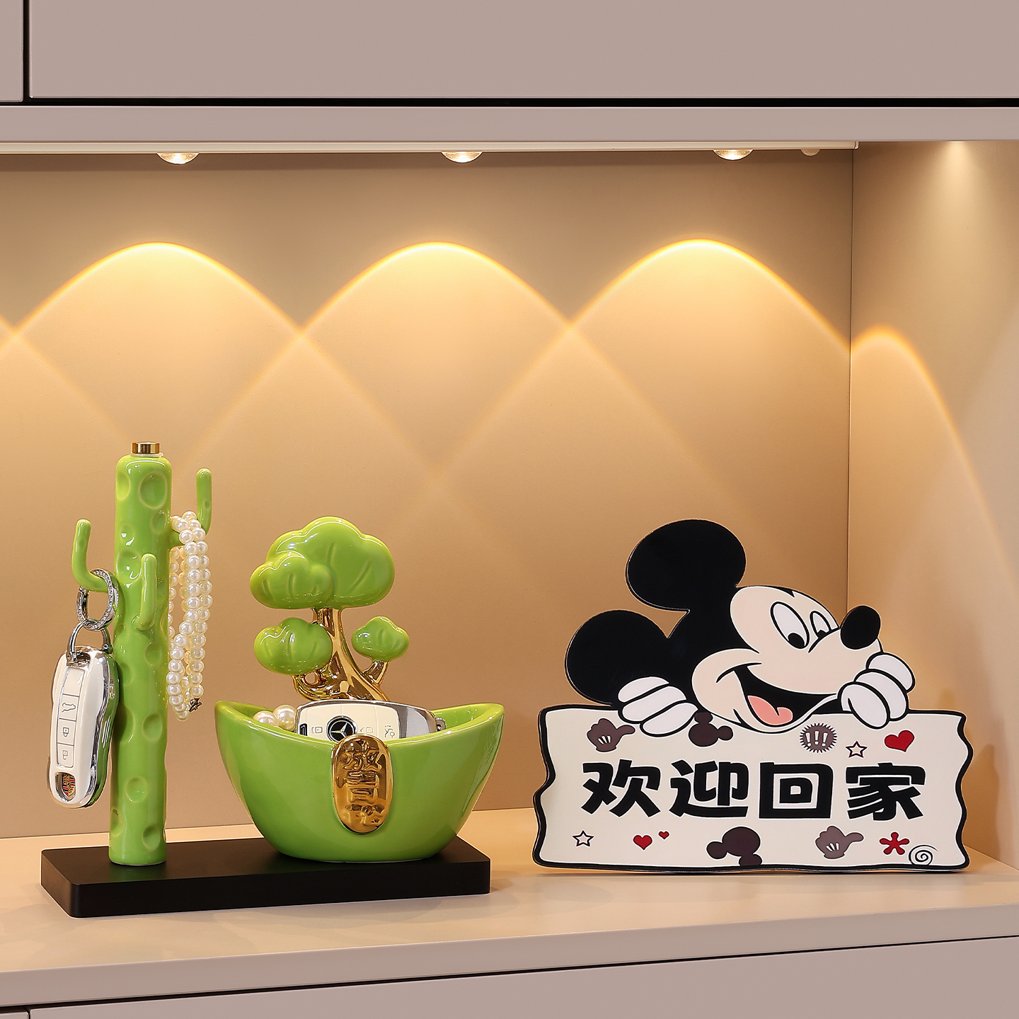 放轻松入户玄关钥匙收纳摆件客厅鞋柜解压治愈装饰品家居乔迁礼品