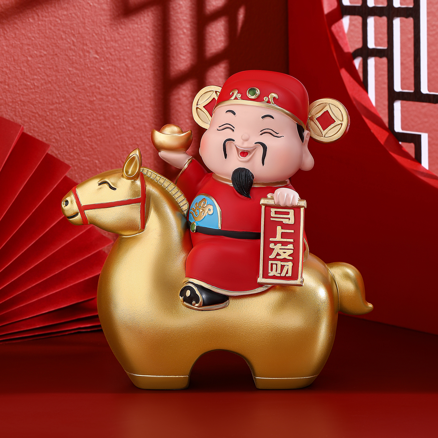 马上发财马年吉祥物小摆件
