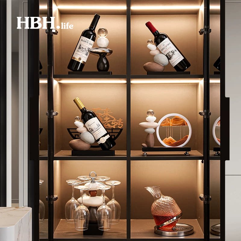 海贝海时来运转红酒架酒柜摆件