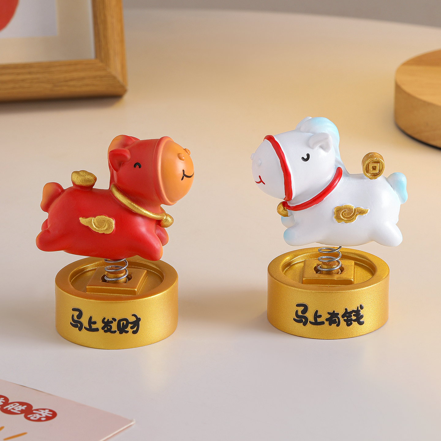 国潮马解压摇摇马小摆件