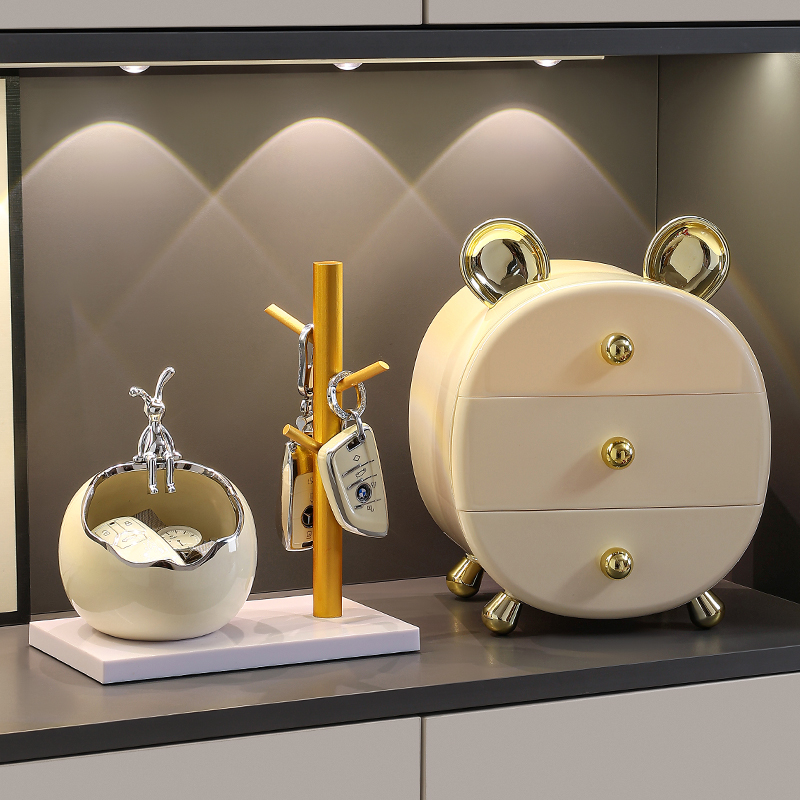 海贝海兔子钥匙收纳玄关摆件