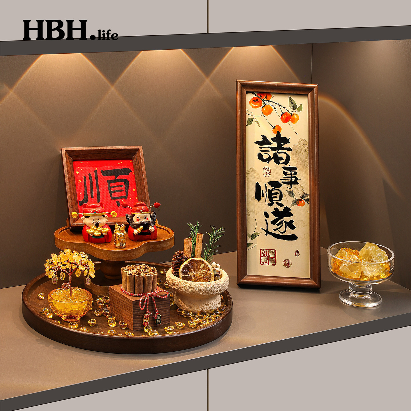 钟馗防小人财神爷装饰摆件可抽签
