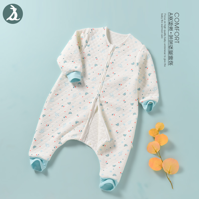 宝宝分腿睡袋儿童防踢被空气夹棉