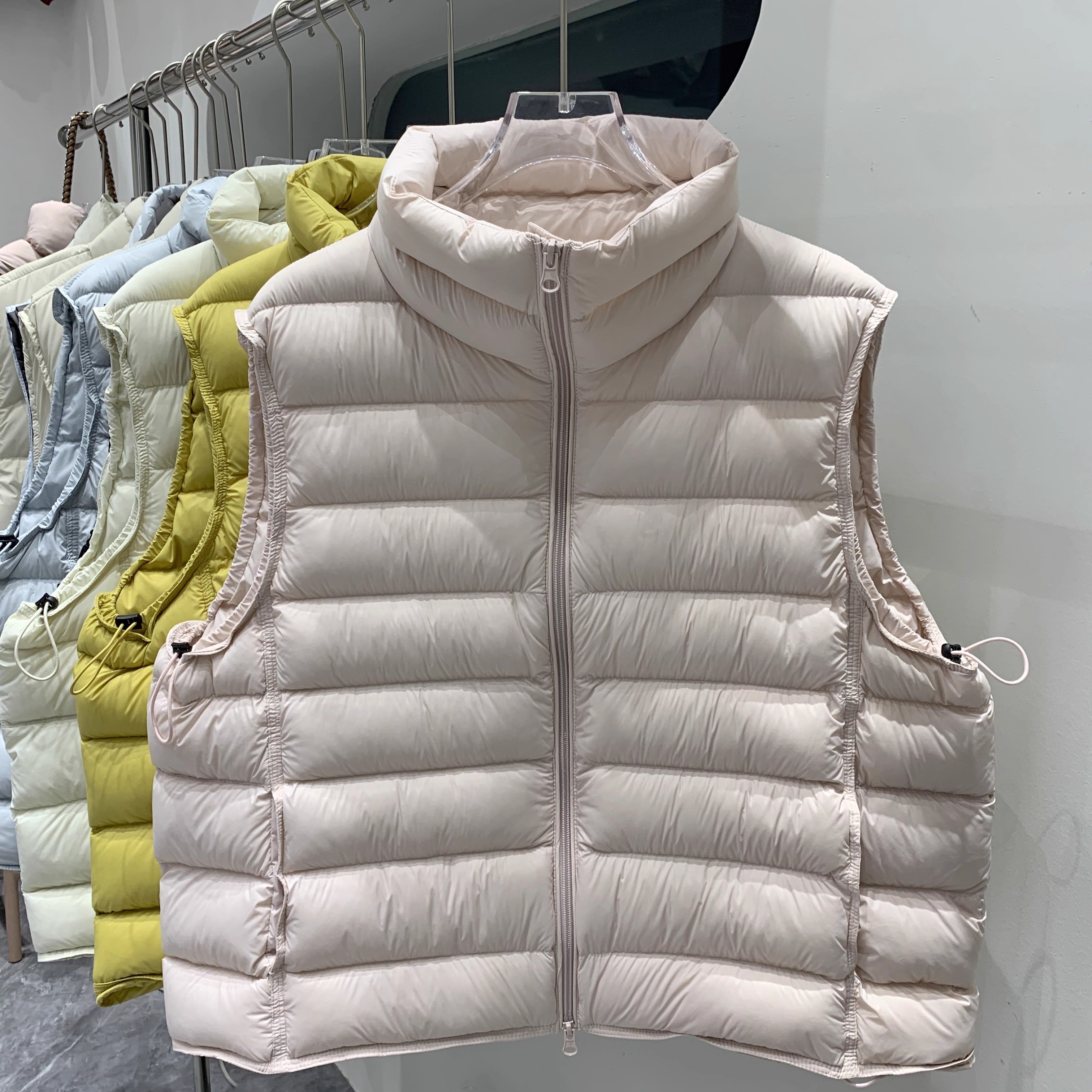 韩版立领排骨羽绒服马甲女