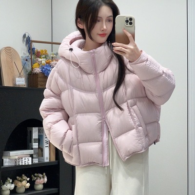 连帽羽绒服女短款2025冬季新款
