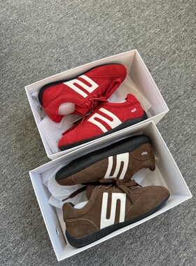 单鞋！太美了明星同款撞色阿甘鞋薄底红色德训鞋女鞋子天猫409多