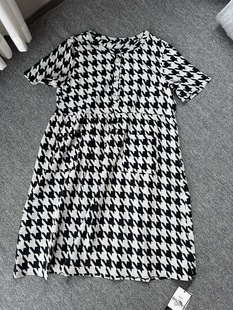 包邮 纯捡漏 货号2108 千鸟格连衣裙 不含腰带 实体店撤柜下来