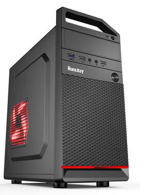 航嘉BU402台式机电脑游戏办公M-ATX小机箱 手提式便携USB3.0接口