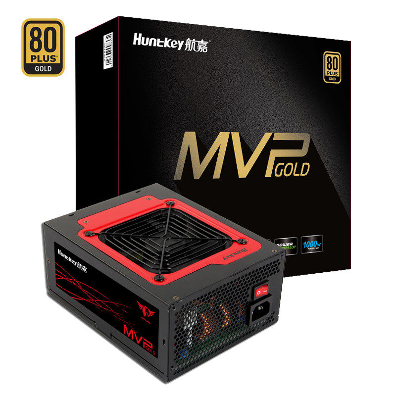 航嘉mvp k1000电源额定1000w全模组金牌 原生双8cpu接口 8显卡