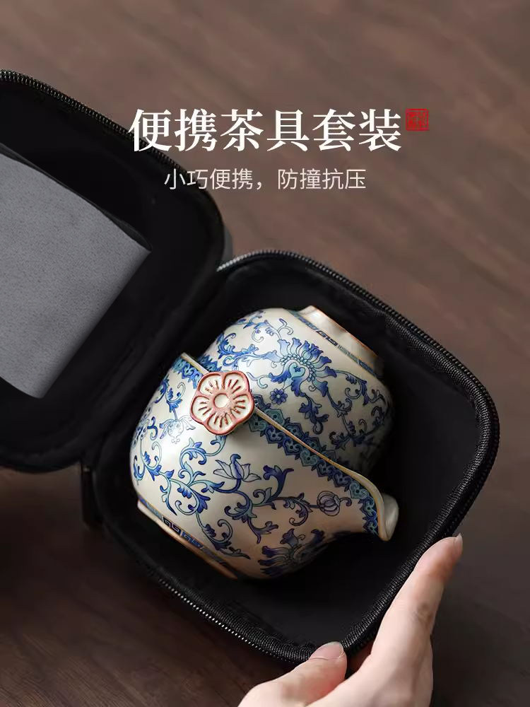 手提式户外露营式茶具功夫套装茶杯手提式快杯旅行茶具,餐饮具,功夫茶具,淘宝优惠券,粉丝福利购,淘宝优惠卷