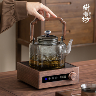 加厚耐高温玻璃烧水泡茶专用提梁煮茶器电陶炉 玻璃煮茶壶2024新款