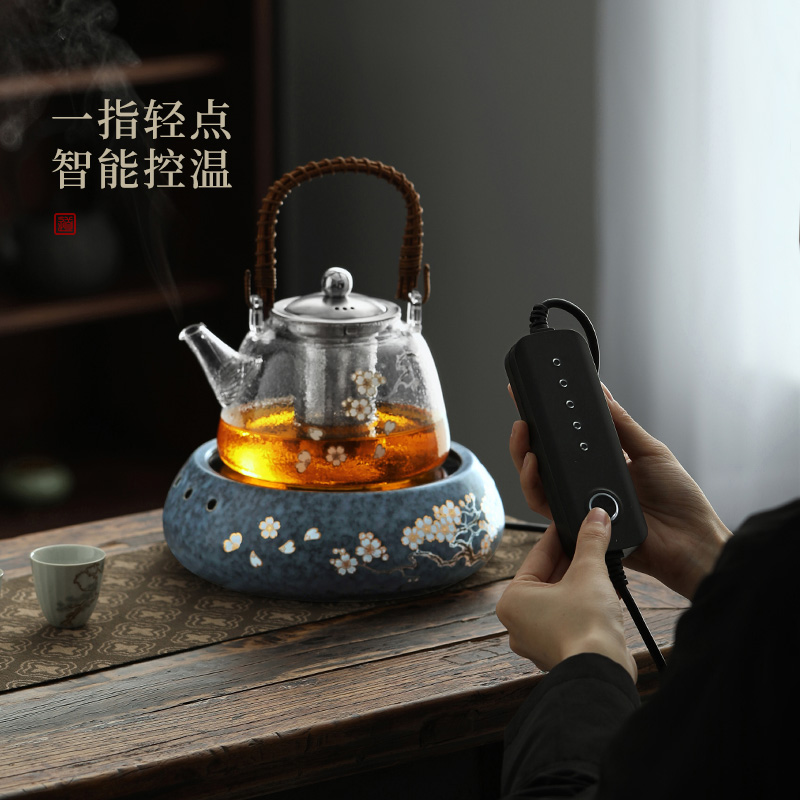 尚言坊严选电陶炉煮茶器煮茶炉子加热耐高温煮茶壶白瓷蒸茶电热炉