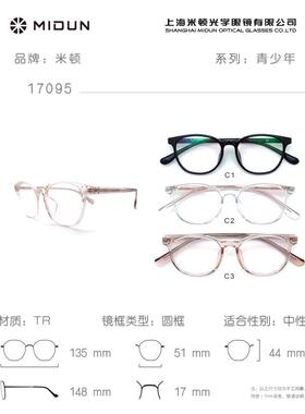 MIDUN/米顿休闲潮流板材镜架多边形近视镜青少年男女款全框T17095