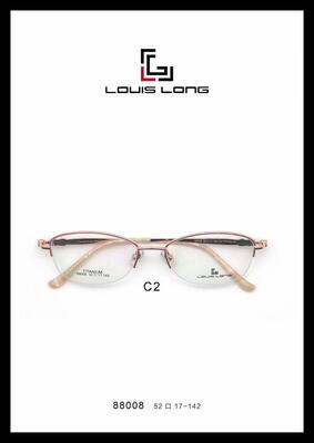 MIDUN/米顿路易诗兰纯钛眼镜架多边形近视镜半框 88008