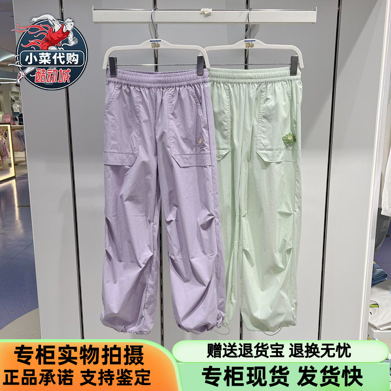 斯凯奇女童休闲工装长裤梭织长裤