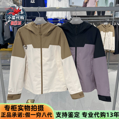 Skechers斯凯奇2025新款女冲锋衣休闲运动风梭织连帽外套P325W122