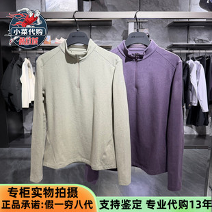 安踏冠军2025女士户外系列密暖绒保暖层加绒长袖 162540407 针织衫