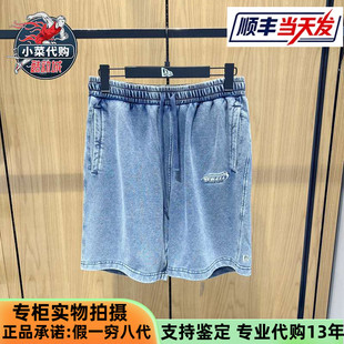 New Era纽亦华2025新款男女同款五分裤刺绣潮流牛仔短裤14529350