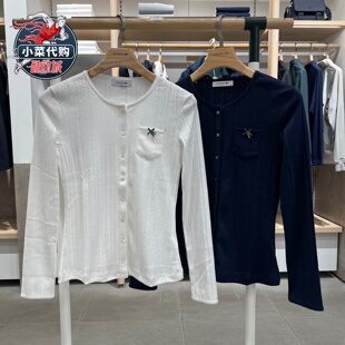 LACOSTE法国鳄鱼2026夏季 优雅长袖 开衫 T恤TF9866 女士简约舒适修身