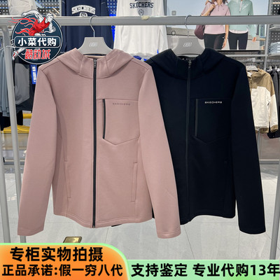 Skechers斯凯奇新款男子秋冬季防风轻盈保暖梭织连帽外套P425M009