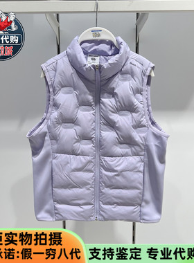 Skechers斯凯奇2025新款女童防泼水梭织休闲羽绒背心马甲L425G053