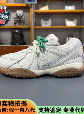 MLB男女韩系复古豆豆薄底鞋时尚双色鞋带休闲百搭德训鞋3ASXT025N