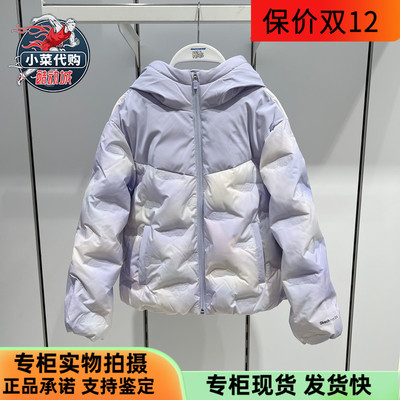 斯凯奇女童装保暖梭织短款羽绒服