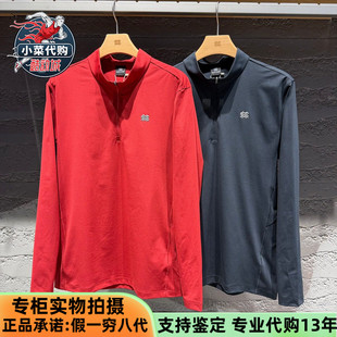 KOLON SPORT可隆2026新款男吸湿速干半拉链立领长袖T恤LHZT6SN055