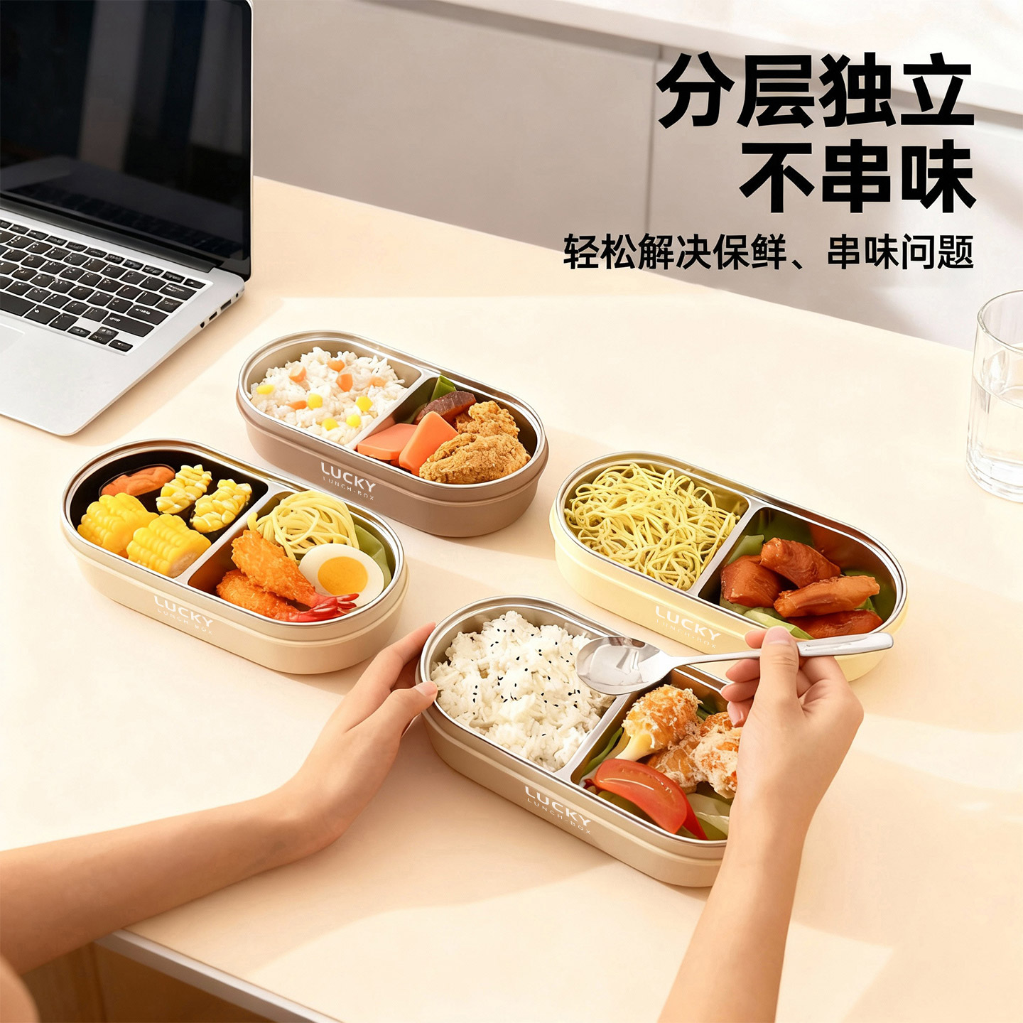 饭盒食品级304不锈钢保温饭盒