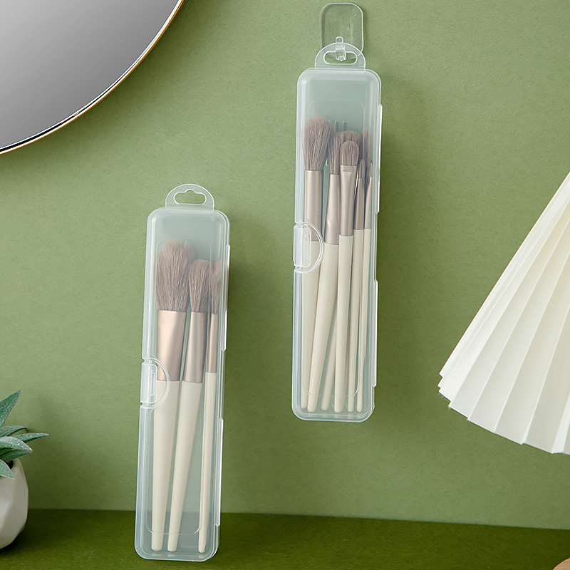 便携化妆刷眉笔收纳盒透明外带