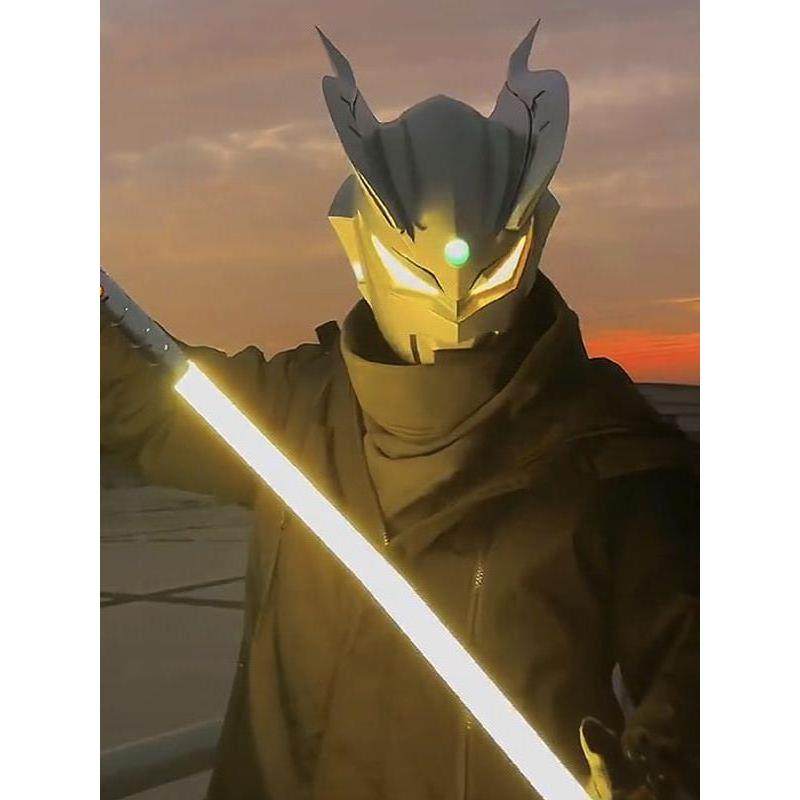 赛罗头套迪迦头盔胸灯发光剑儿童面具成人cos表演道具服装男女童