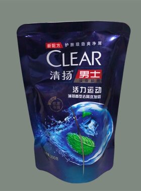 清扬男士活力运动薄荷香去屑洗发