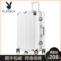 vali kéo du lịch Playboy Vali Xe Đẩy Ốp Lưng Mật Khẩu Đa Năng Bánh Xe 24 Nam 26 Vali Nữ Du Lịch 20 Inch Nội Trú ốp Lưng Bền vali trẻ em vali nhựa