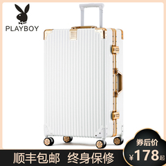 vali kéo Playboy Hành Lý Xe Đẩy Ốp Lưng Nữ 24 Inch Nam Đa Năng Bánh Xe Du Lịch 26 Mật Khẩu 20 Nội Trú Bao Da bền vali giá rẻ vali du lịch giá rẻ