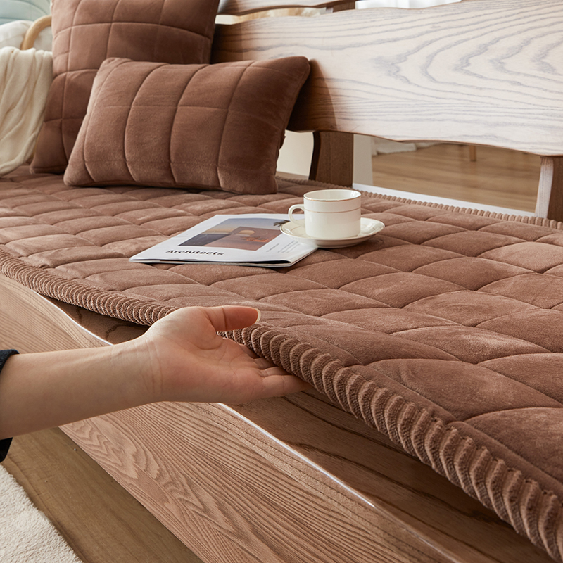 木沙发垫加厚坐垫四季通用办公室防滑防跑皮沙发套罩坐垫子可定做