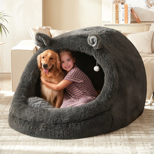 人宠一体窝封闭式人类狗窝安全感超大巨型保暖懒人沙发窝床全包围