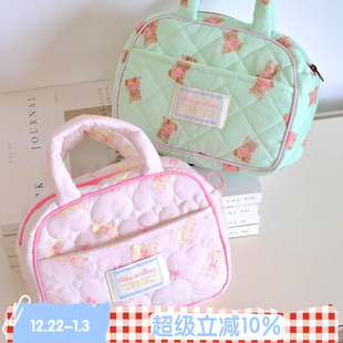 动物家族 ROSE 原创纯棉手拎保龄球包旅行可爱ins BLEU