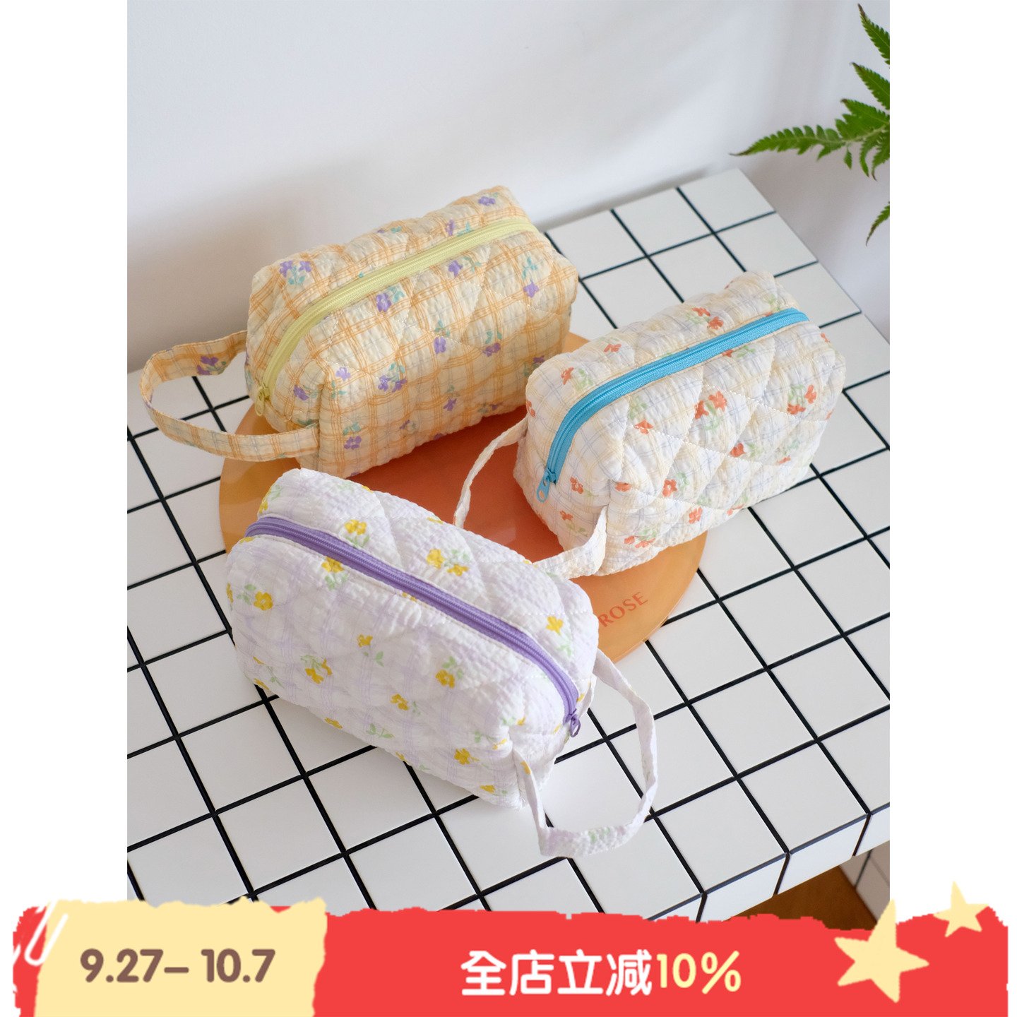 BLEUetROSE立体花朵化妆包