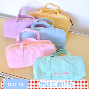 跳跳糖 ROSE 原创可爱铅笔盒创意笔袋化妆包收纳袋彩色 BLEU