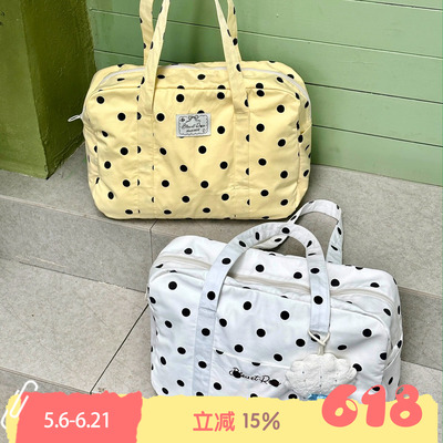 BLEU et ROSE【Polka dot】波点单肩包旅行袋休闲韩系波士顿包