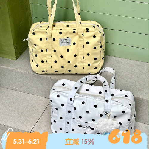 BLEU et ROSE【Polka dot】波点单肩包旅行袋休闲韩系波士顿包