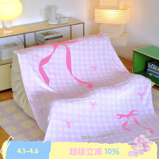 vida BLEU 原创法兰绒毛毯家居沙发盖毯空调毯 viva ROSE