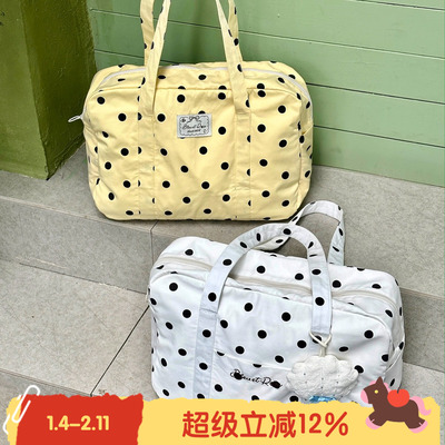 BLEU et ROSE【Polka dot】波点单肩包旅行袋休闲韩系波士顿包