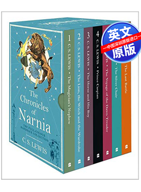 预售英文原版 纳尼亚传奇7册合集 The Chronicles of Narnia box set 儿童青少年文学读物 中小学生课外英语书