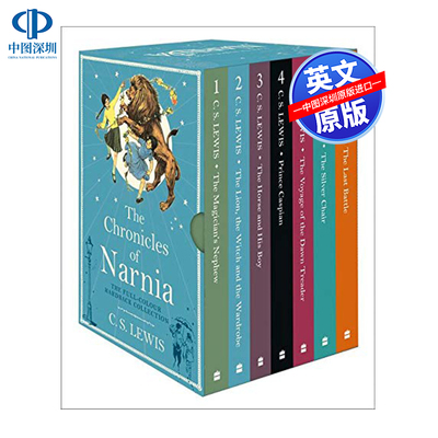 预售英文原版 纳尼亚传奇7册合集 The Chronicles of Narnia box set 儿童青少年文学读物 中小学生课外英语书